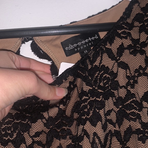 Connected apparel | elbow sleeve lace sheath Open Back Dress Size 14 - Picture 9 of 15